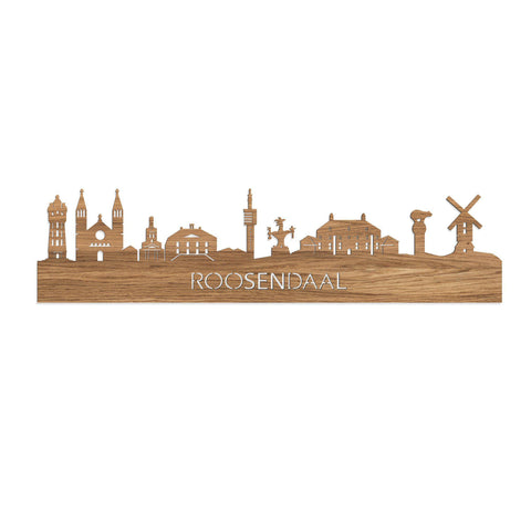 Skyline Roosendaal Eiken houten cadeau decoratie relatiegeschenk van WoodWideCities