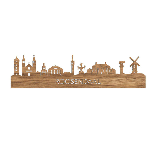 Skyline Roosendaal Eiken houten cadeau decoratie relatiegeschenk van WoodWideCities
