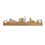 Skyline Rotterdam Eiken houten cadeau decoratie relatiegeschenk van WoodWideCities
