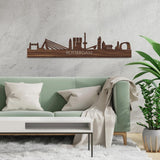 Skyline Rotterdam Noten houten cadeau decoratie relatiegeschenk van WoodWideCities