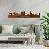 Skyline Rotterdam Palissander houten cadeau decoratie relatiegeschenk van WoodWideCities