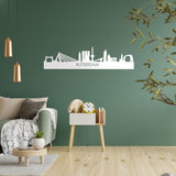 Skyline Rotterdam Wit glanzend gerecycled kunststof cadeau decoratie relatiegeschenk van WoodWideCities