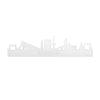Skyline Rotterdam Wit glanzend gerecycled kunststof cadeau decoratie relatiegeschenk van WoodWideCities