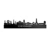 Skyline Scheveningen Zwart glanzend gerecycled kunststof cadeau decoratie relatiegeschenk van WoodWideCities
