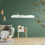 Skyline Schiermonnikoog Wit glanzend gerecycled kunststof cadeau decoratie relatiegeschenk van WoodWideCities