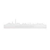Skyline Schiermonnikoog Wit glanzend gerecycled kunststof cadeau decoratie relatiegeschenk van WoodWideCities