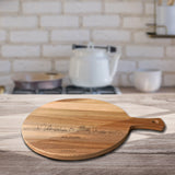 Skyline Serveerplank Rond Apeldoorn houten cadeau decoratie relatiegeschenk van WoodWideCities
