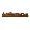 Skyline Sint Willebrord Palissander houten cadeau decoratie relatiegeschenk van WoodWideCities