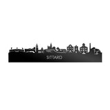 Skyline Sittard Zwart glanzend gerecycled kunststof cadeau decoratie relatiegeschenk van WoodWideCities