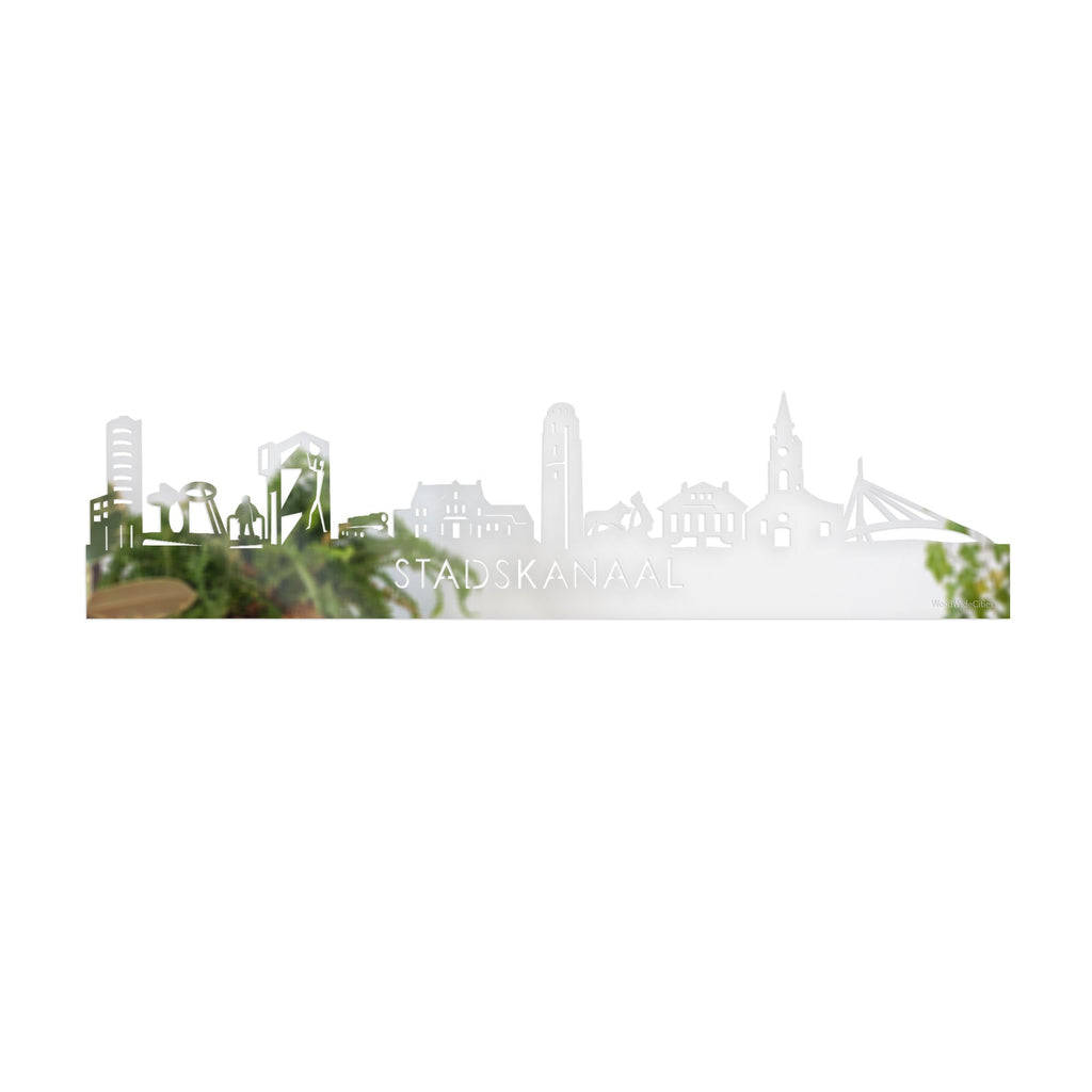 Skyline Stadskanaal Spiegel gerecycled kunststof cadeau decoratie relatiegeschenk van WoodWideCities