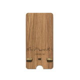 Skyline Telefoonhouder Haarlem houten cadeau decoratie relatiegeschenk van WoodWideCities