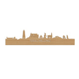 Skyline Terschelling Bamboe 80 cm Zonder verlichting  houten cadeau decoratie relatiegeschenk van WoodWideCities
