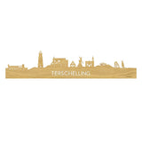 Skyline Terschelling Eiken houten cadeau decoratie relatiegeschenk van WoodWideCities