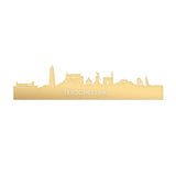 Skyline Terschelling Metallic Goud gerecycled kunststof cadeau decoratie relatiegeschenk van WoodWideCities