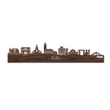 Skyline Tiel Noten houten cadeau decoratie relatiegeschenk van WoodWideCities