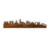 Skyline Tiel Palissander houten cadeau decoratie relatiegeschenk van WoodWideCities