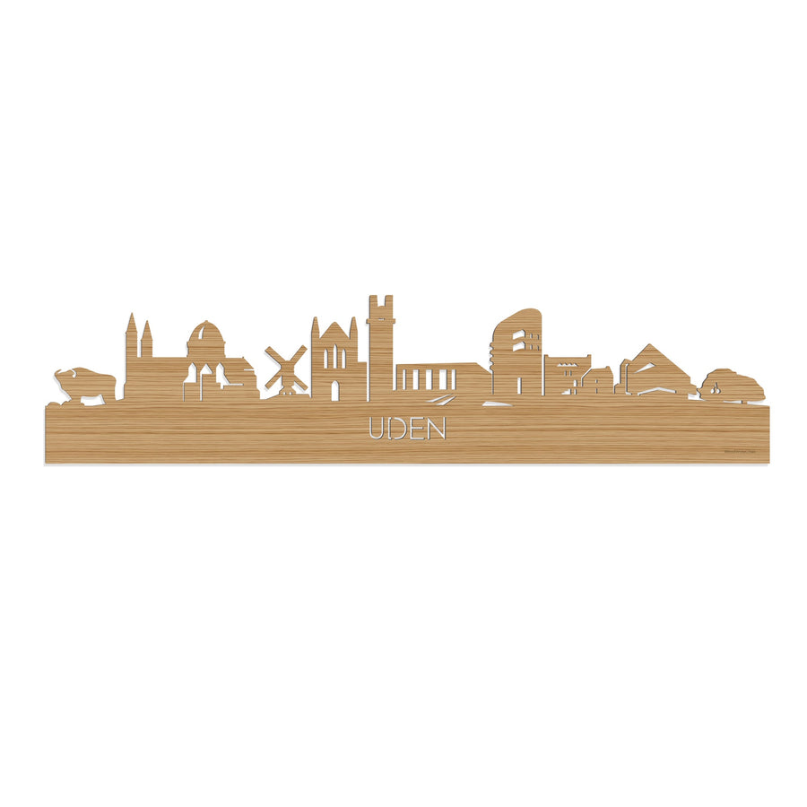 Skyline Uden Bamboe houten cadeau decoratie relatiegeschenk van WoodWideCities