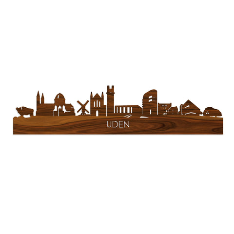 Skyline Uden Palissander houten cadeau decoratie relatiegeschenk van WoodWideCities