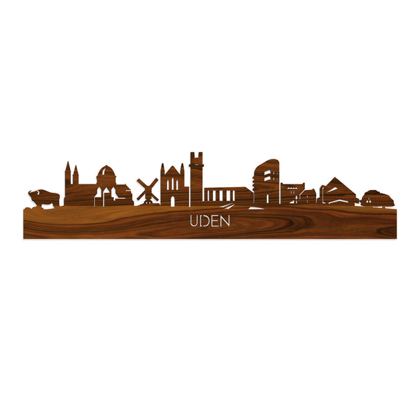 Skyline Uden Palissander houten cadeau decoratie relatiegeschenk van WoodWideCities