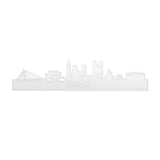 Skyline Utrecht Wit glanzend gerecycled kunststof cadeau decoratie relatiegeschenk van WoodWideCities