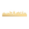 Skyline Valkenswaard Metallic Goud gerecycled kunststof cadeau decoratie relatiegeschenk van WoodWideCities