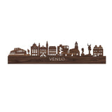 Skyline Venlo Noten houten cadeau decoratie relatiegeschenk van WoodWideCities