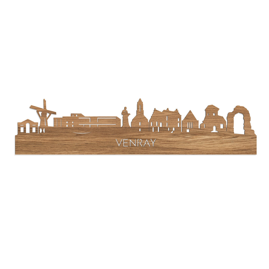 Skyline Venray Eiken houten cadeau decoratie relatiegeschenk van WoodWideCities