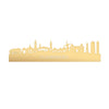 Skyline Vlaardingen Metallic Goud gerecycled kunststof cadeau decoratie relatiegeschenk van WoodWideCities