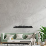 Skyline Vlieland Black houten cadeau decoratie relatiegeschenk van WoodWideCities