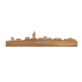 Skyline Vlieland Eiken houten cadeau decoratie relatiegeschenk van WoodWideCities