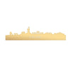 Skyline Vlieland Metallic Goud gerecycled kunststof cadeau decoratie relatiegeschenk van WoodWideCities