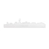 Skyline Vlieland Wit glanzend gerecycled kunststof cadeau decoratie relatiegeschenk van WoodWideCities