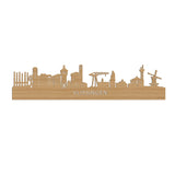 Skyline Vlissingen Bamboe houten cadeau decoratie relatiegeschenk van WoodWideCities