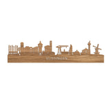 Skyline Vlissingen Eiken houten cadeau decoratie relatiegeschenk van WoodWideCities