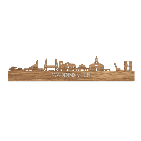 Skyline Waddinxveen Eiken houten cadeau decoratie relatiegeschenk van WoodWideCities