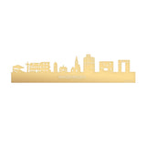 Skyline Wageningen Metallic Goud gerecycled kunststof cadeau decoratie relatiegeschenk van WoodWideCities