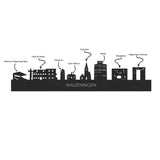 Skyline Wageningen Palissander houten cadeau decoratie relatiegeschenk van WoodWideCities
