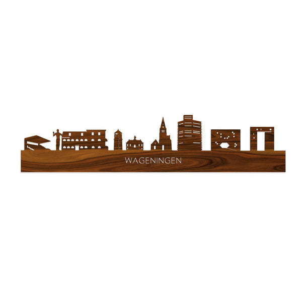 Skyline Wageningen Palissander 80 cm Zonder verlichting  houten cadeau decoratie relatiegeschenk van WoodWideCities