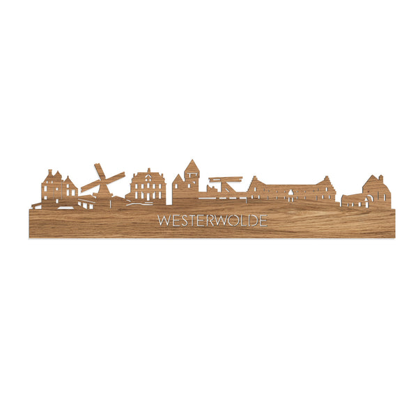Skyline Westerwolde Eiken houten cadeau decoratie relatiegeschenk van WoodWideCities