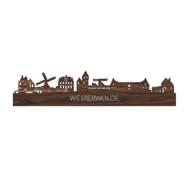 Skyline Westerwolde Noten houten cadeau decoratie relatiegeschenk van WoodWideCities