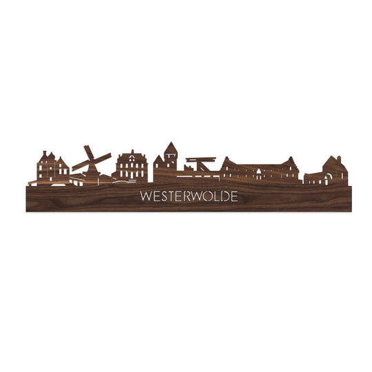 Skyline Westerwolde Noten houten cadeau decoratie relatiegeschenk van WoodWideCities