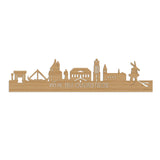 Skyline Wijk bij Duurstede Bamboe houten cadeau decoratie relatiegeschenk van WoodWideCities