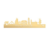 Skyline Wijk bij Duurstede Metallic Goud gerecycled kunststof cadeau decoratie relatiegeschenk van WoodWideCities