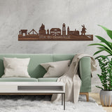 Skyline Wijk bij Duurstede Noten houten cadeau decoratie relatiegeschenk van WoodWideCities