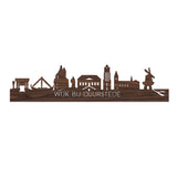 Skyline Wijk bij Duurstede Noten houten cadeau decoratie relatiegeschenk van WoodWideCities