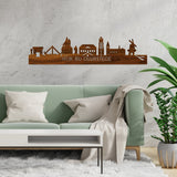 Skyline Wijk bij Duurstede Palissander houten cadeau decoratie relatiegeschenk van WoodWideCities
