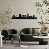 Skyline Wijk bij Duurstede Zwart glanzend gerecycled kunststof cadeau decoratie relatiegeschenk van WoodWideCities