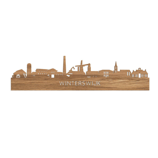 Skyline Winterswijk Eiken 80 cm Zonder verlichting  houten cadeau decoratie relatiegeschenk van WoodWideCities