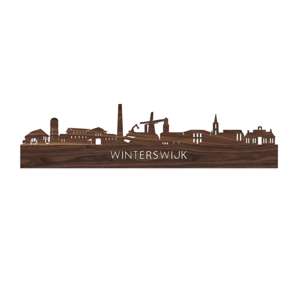 Skyline Winterswijk Noten 80 cm Zonder verlichting  houten cadeau decoratie relatiegeschenk van WoodWideCities