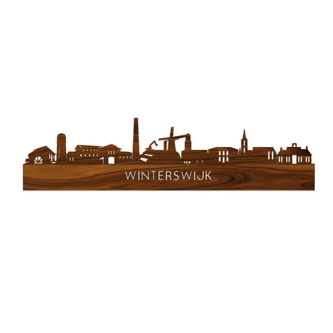 Skyline Winterswijk Palissander 80 cm Zonder verlichting  houten cadeau decoratie relatiegeschenk van WoodWideCities
